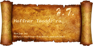 Heffner Teodóra névjegykártya